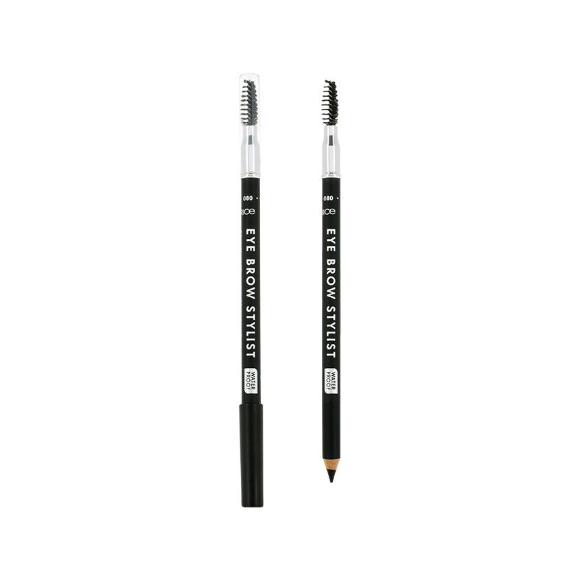 Карандаш для бровей `CATRICE` EYE BROW STYLIST водостойкий с щеточкой тон 080 Back to black