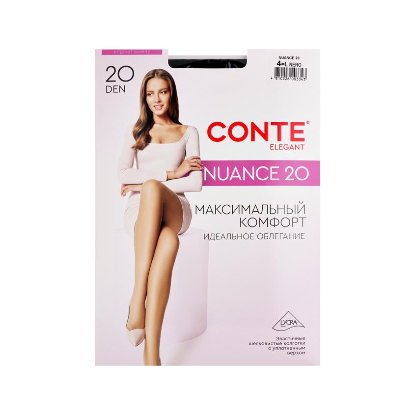 CONTE ELEGANT | Колготки женские `CONTE ELEGANT` NUANCE 20 den (nero) р-р 4