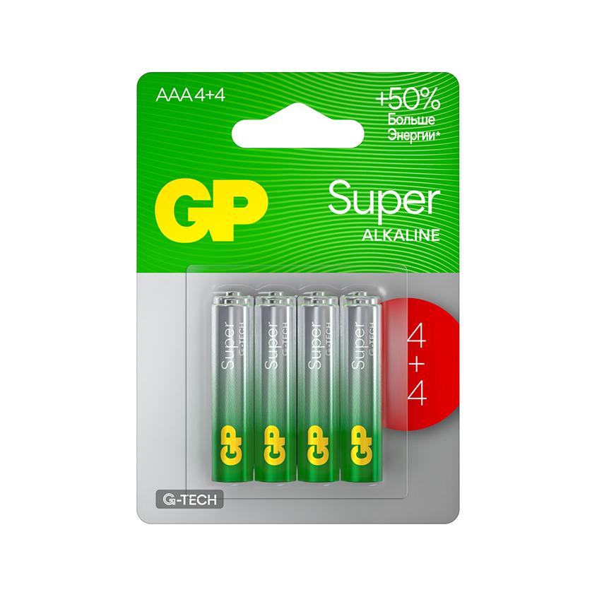 Батарейки `GP` SUPER ALKALINE АAА 8 шт