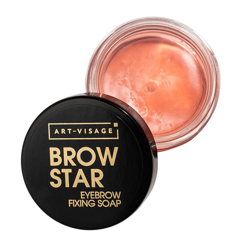 Мыло-фиксатор для бровей `ART-VISAGE` BROW STAR с щеточкой тон 32 с ароматом малины