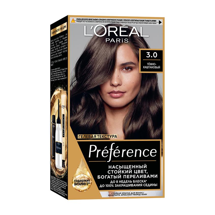 Краска для волос `LOREAL` `PREFERENCE` тон 3.0 (Бразилия)