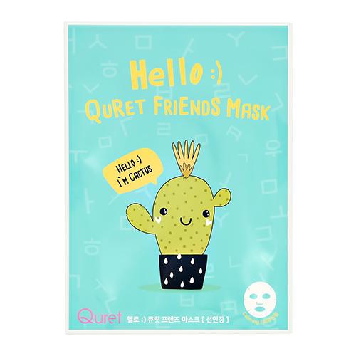 QURET | Маска для лица `QURET` HELLO с экстрактом кактуса (успокаивающая) 25 г