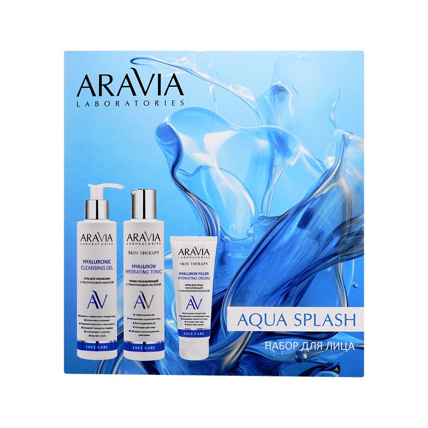 Набор для ухода за кожей лица `ARAVIA` LABORATORIES AQUA SPLASH гель для умывания 200 мл, тоник для лица 200 мл, крем для лица 50 мл