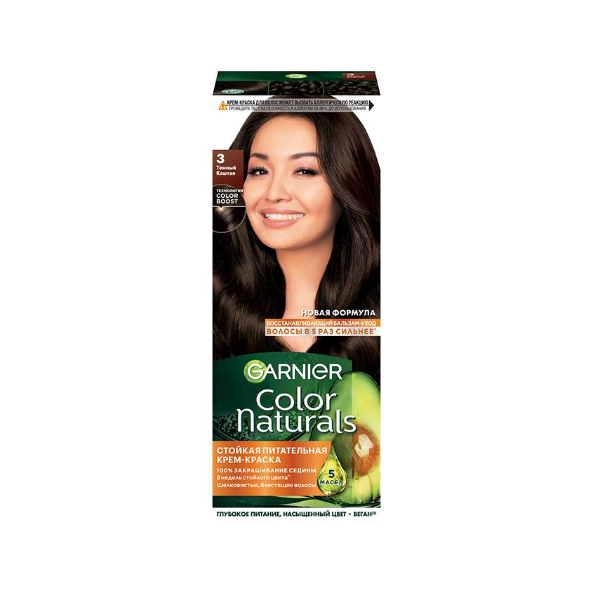 Краска для волос `GARNIER` `COLOR NATURALS` тон 3 (Темный каштан)