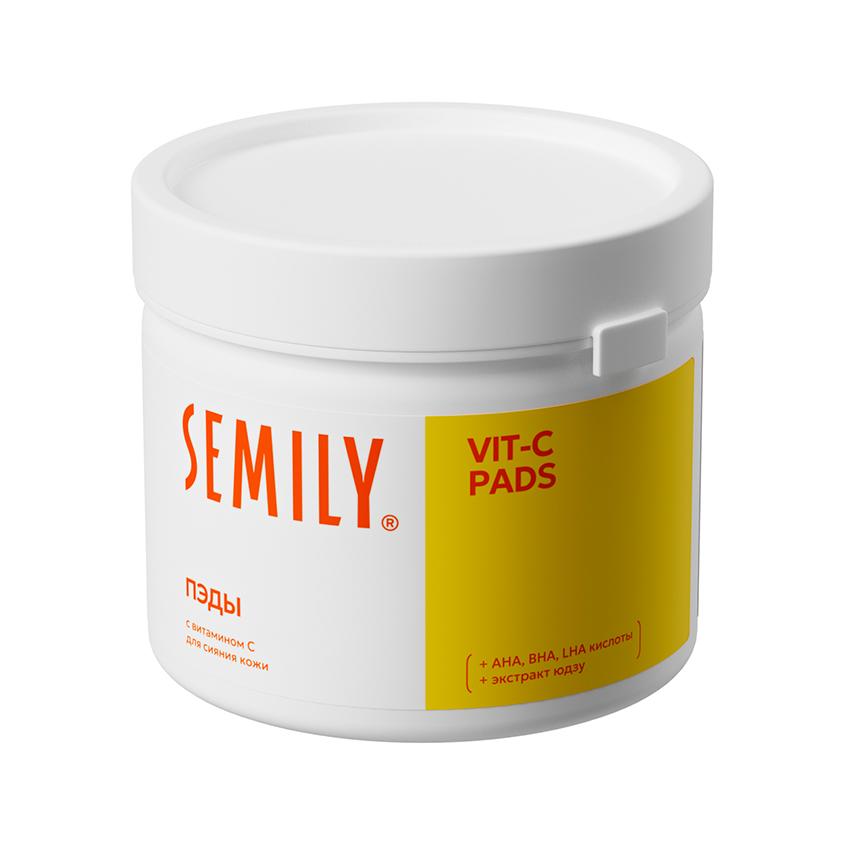 Пэды для лица `SEMILY` VIT-С с витамином С для сияния кожи с AHA+BHA+LHA и экстрактом юдзу 32 шт