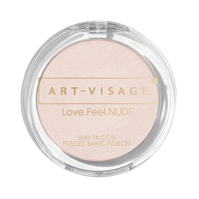 Пудра для лица `ART-VISAGE` LOVE.FEEL.NUDE запеченная с шелковым финишем тон 411 Холодный бежевый