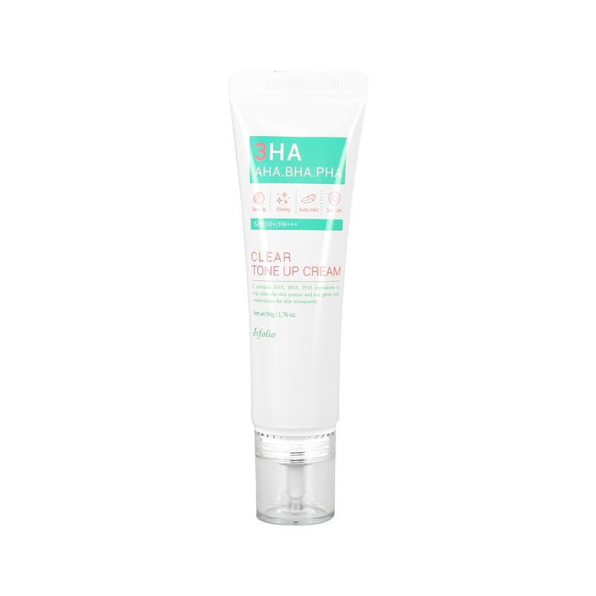 Крем для лица `ESFOLIO` 3HA TONE UP c AHA,BHA и PHA - кислотами SPF-50+ (выравнивающий тон кожи) 50 г