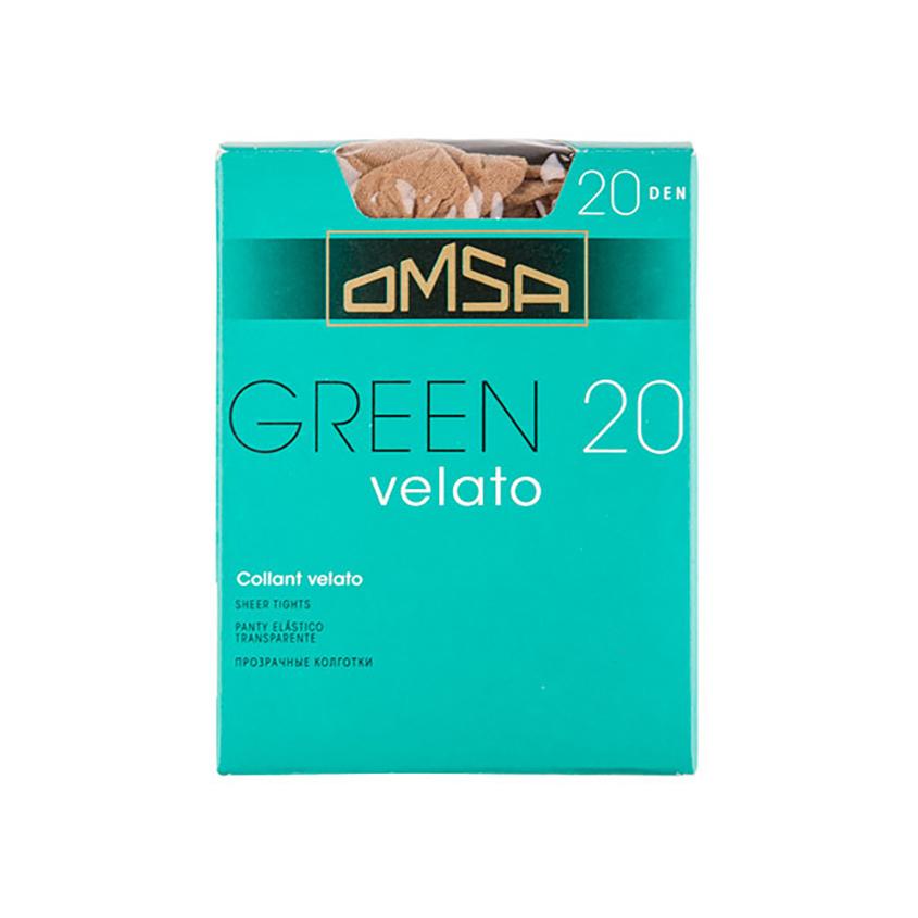 Колготки женские в коробочке `OMSA` GREEN 20 den (Caramello) р-р 4