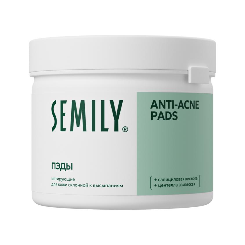Пэды для лица `SEMILY` ANTI-ACNE для кожи, склонной к высыпаниям, с салициловой кислотой и центел. азиатской 32 шт