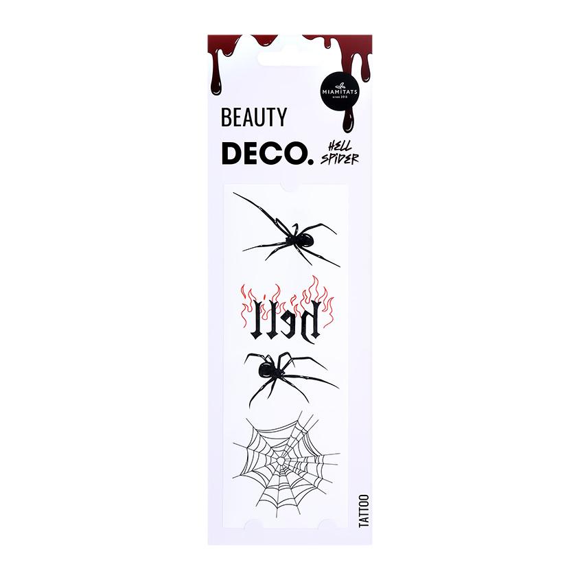 Набор переводных татуировок для тела `DECO.` SCARY by Miami Tattoos переводная (Hell Spider)