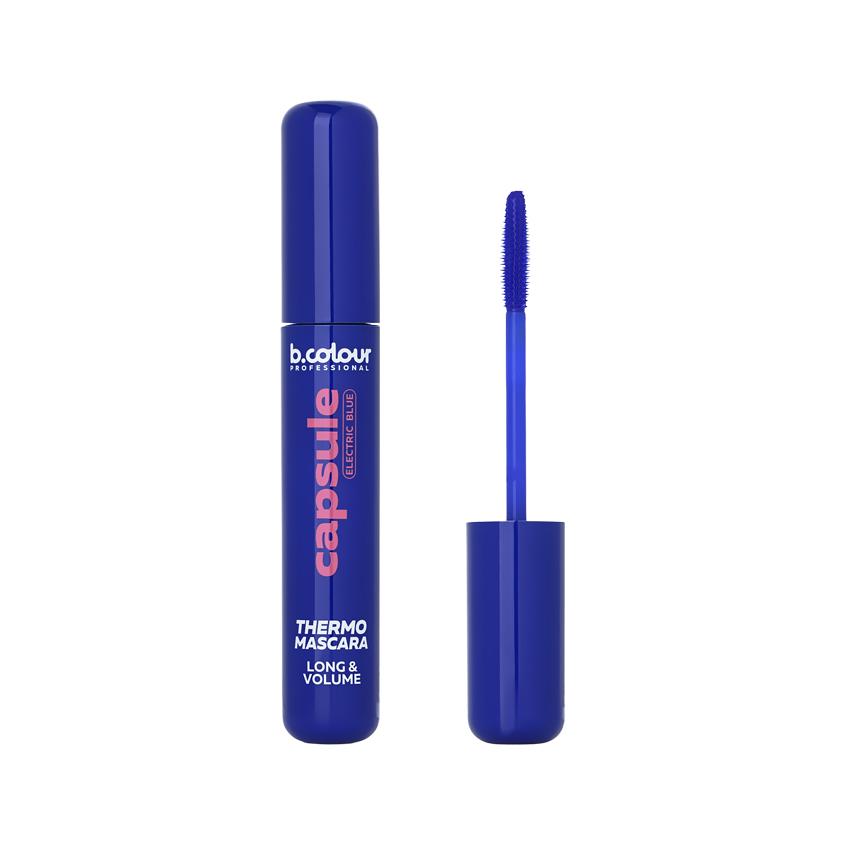 Термотушь для ресниц `B.COLOUR PROFESSIONAL` LONG & VOLUME влагостойкая цветная тон 08 Electric blue