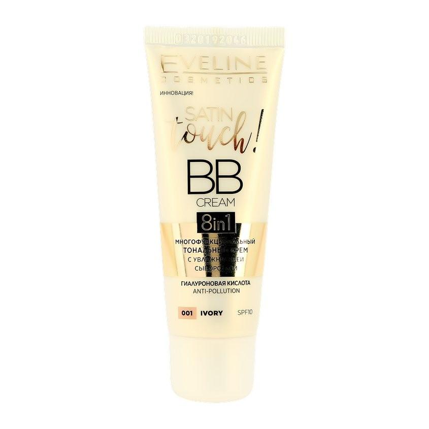 Крем тональный для лица `EVELINE` SATIN TOUCH BB CREAM тон 01 Ivory с увлажняющей сывороткой