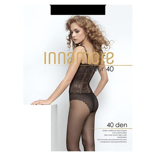 Колготки женские `INNAMORE` FLEUR 40 den (тон Nero) р-р 4