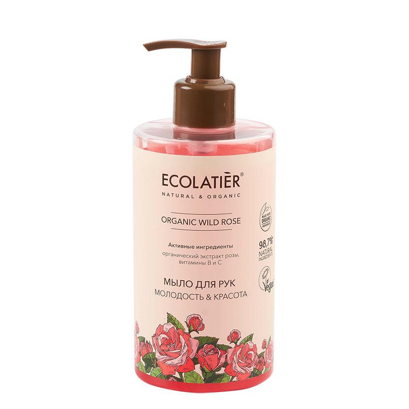 Мыло для рук `ECOLATIER` ORGANIC WILD ROSE Молодость & Красота 460 мл