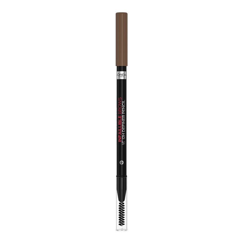 Карандаш для бровей `LOREAL` `INFAILLIBLE BROWS 12H DEFINER` тон 5.0 Light Brunette с щеточкой