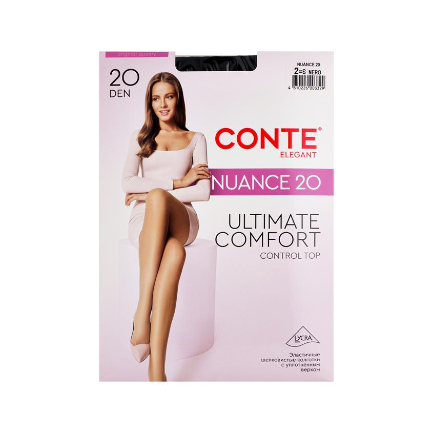 CONTE ELEGANT | Колготки женские `CONTE ELEGANT` NUANCE 20 den (nero) р-р 2