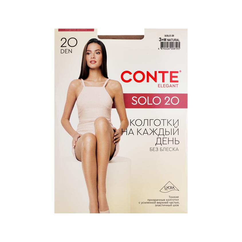 CONTE ELEGANT | Колготки женские `CONTE ELEGANT` SOLO 20 den (natural) р-р 3