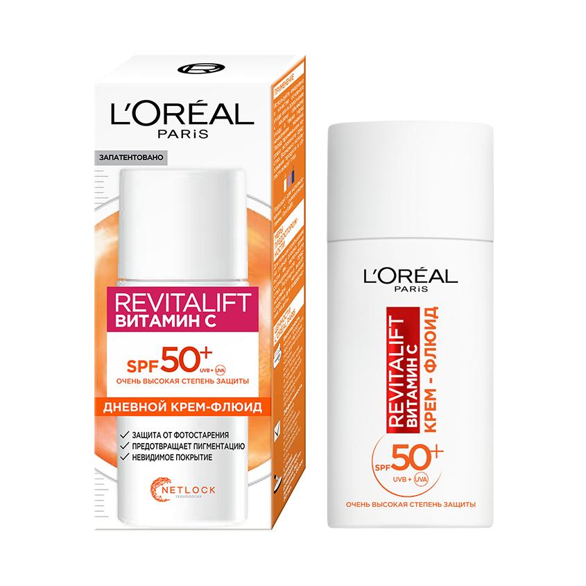 LOREAL | Крем-флюид для лица `LOREAL` `REVITALIFT` ВИТАМИН С SPF50+ дневной 50 мл