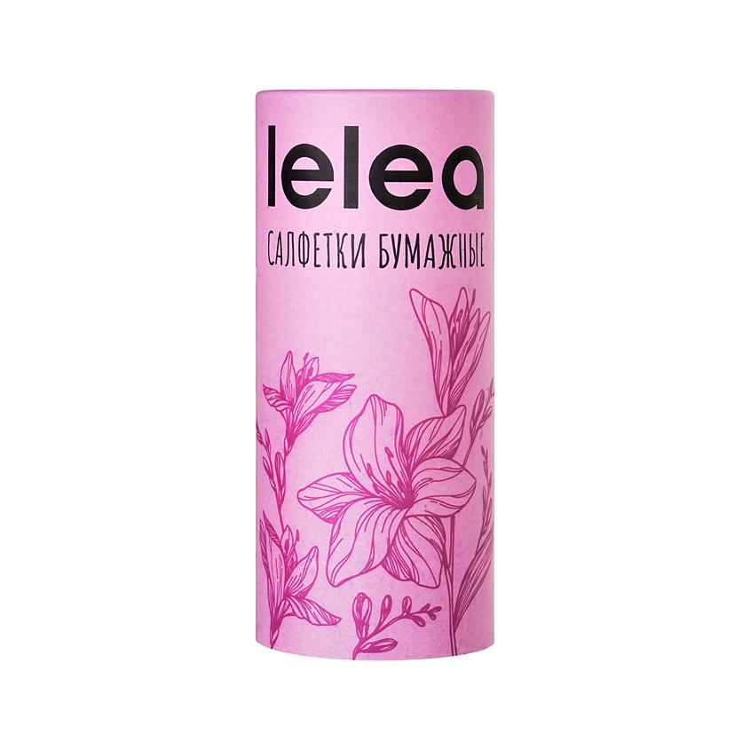 Салфетки бумажные `LELEA` Pink (в тубе) 50 шт