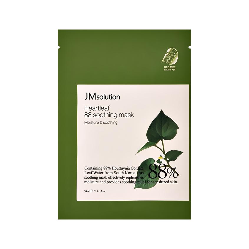 Маска для лица `JMSOLUTION` HEARTLEAF 88 успокаивающая с экстрактом хауттюйнии 30 мл