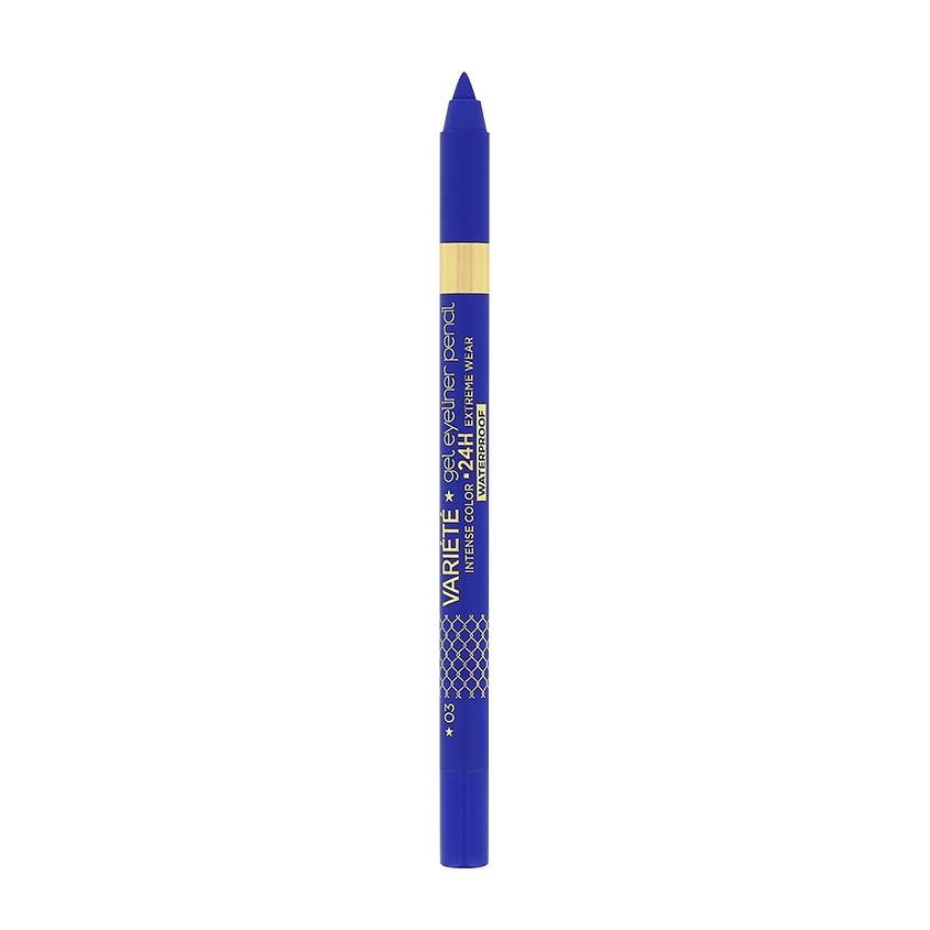 Карандаш для глаз `EVELINE` `VARIETE` GEL EYE LINER тон 03 blue