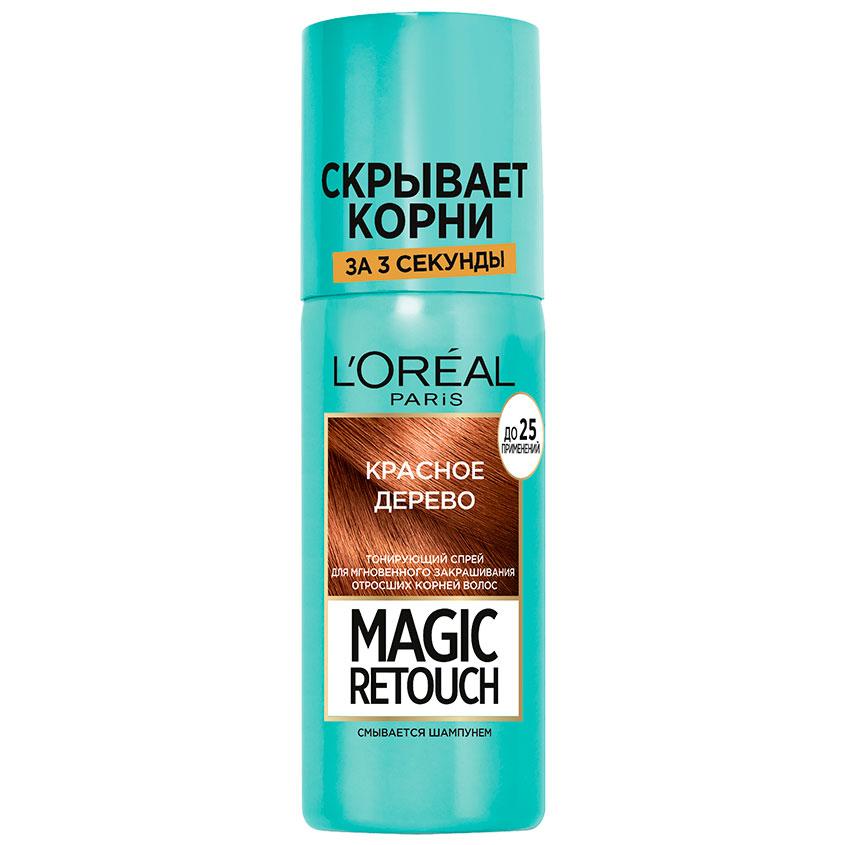 Спрей для волос тонирующий `LOREAL` `MAGIC RETOUCH` тон 6 (красное дерево) 75 мл