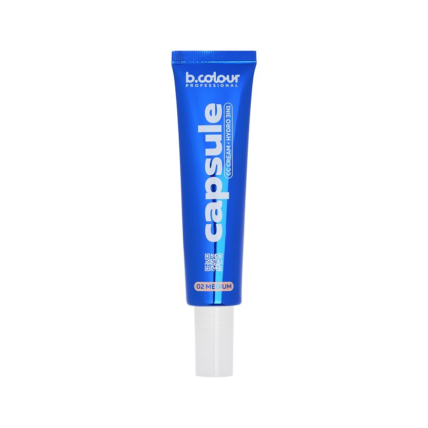 Тональный СС-крем для лица `B.COLOUR PROFESSIONAL` CC CREAM HYDRO увлажняющий 3в1 тон 02 Medium