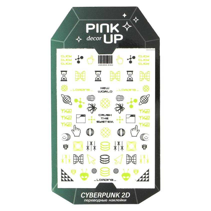 Наклейки для ногтей `PINK UP` `DECOR` CYBERPUNK COLLECTION 2D переводные тон 210