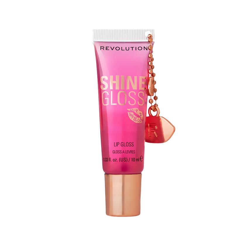 Блеск для губ `REVOLUTION` SHINE GLOSS с брелоком ультраглянцевый тон Raspberry ripple