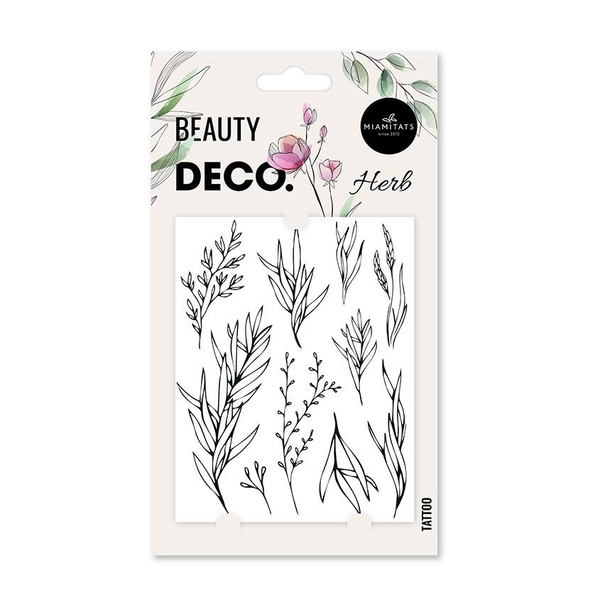 Татуировка для тела `DECO.` FLORAL by Miami tattoos переводная (Herb)