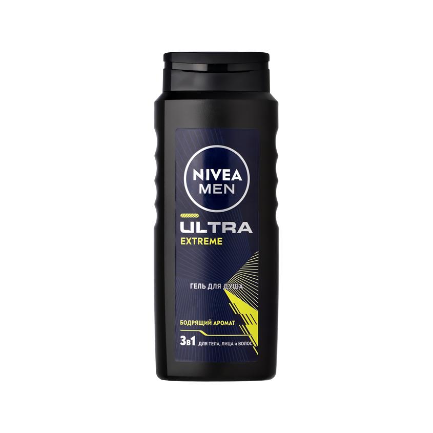 Гель для душа `NIVEA` `MEN` ULTRA EXTREME 3в1 500 мл
