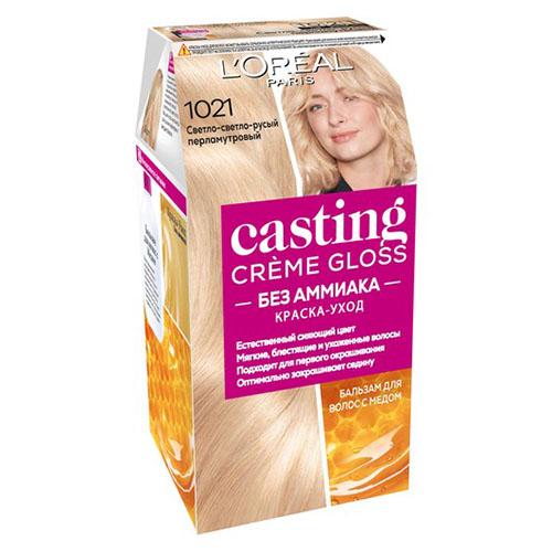 Крем-краска для волос `LOREAL` `CASTING` CREME GLOSS тон 1021 (Светло-светло русый перламутровый)