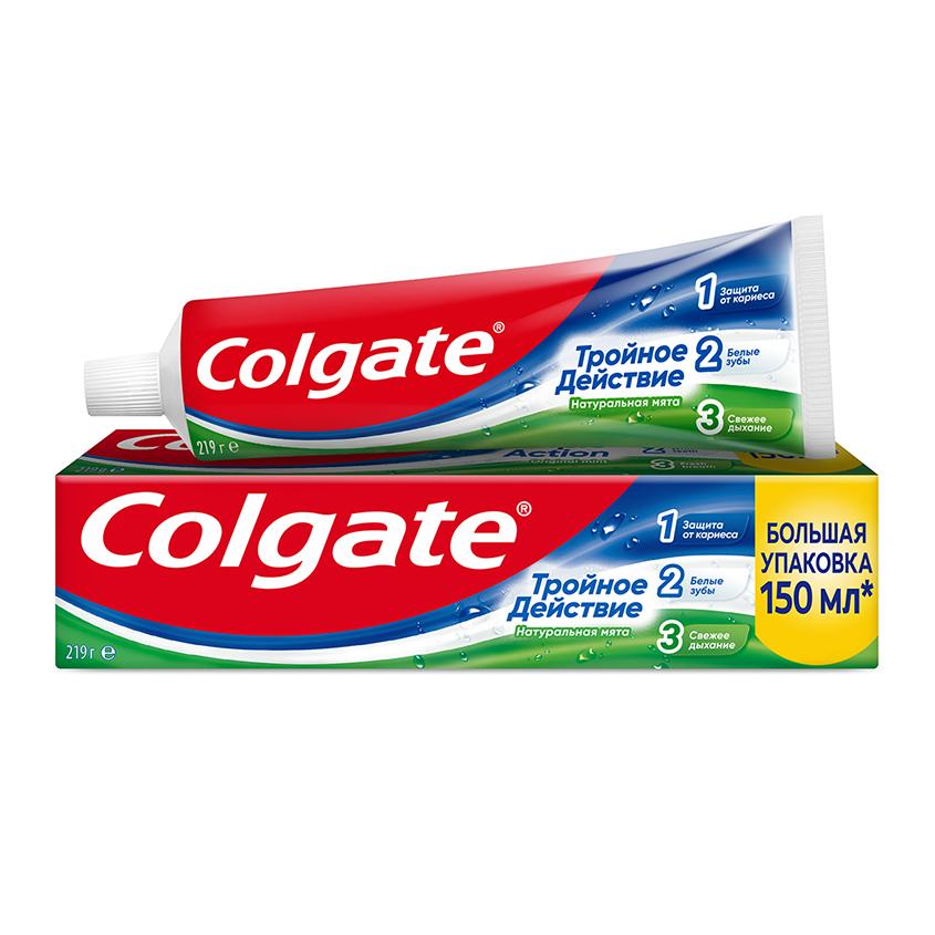 Паста зубная `COLGATE` ТРОЙНОЕ ДЕЙСТВИЕ 150 мл