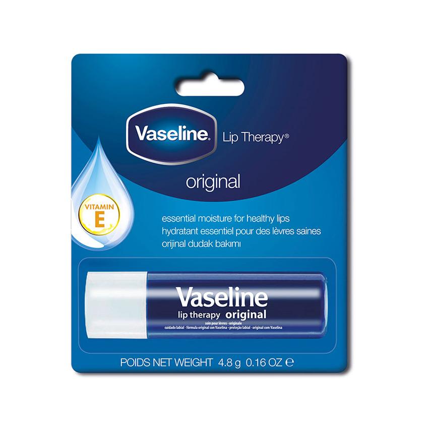 Бальзам для губ `VASELINE` LIP THERAPY ORIGINAL без запаха (в стике) 4,8 г