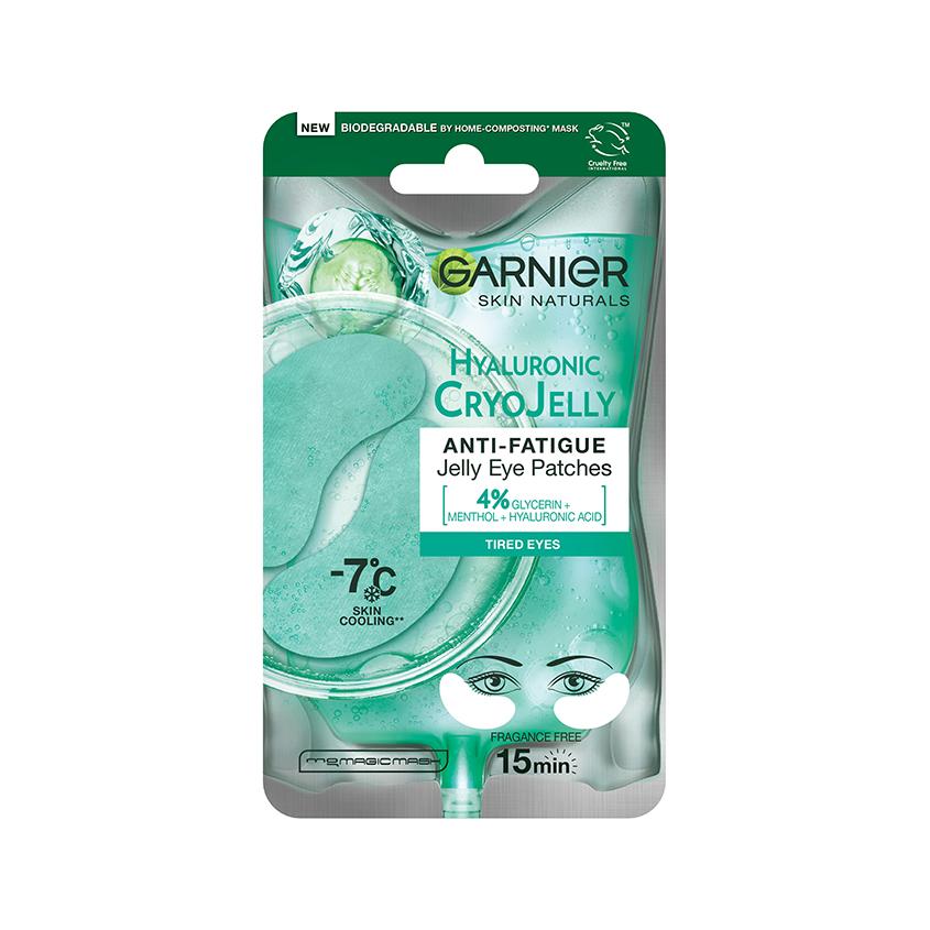 Патчи для глаз `GARNIER` `SKIN NATURALS` с гиалуроновой кислотой и крио гелем 5 г