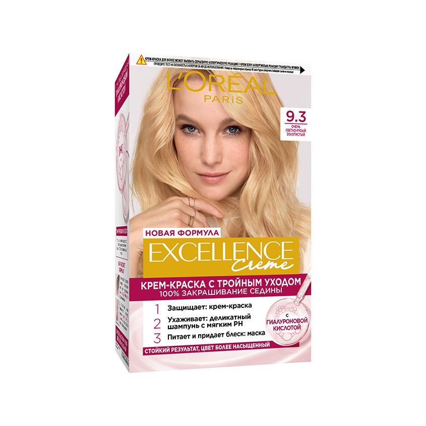 Крем-краска для волос `LOREAL` `EXCELLENCE` тон 9.3 (Очень светло-русый золотистый)