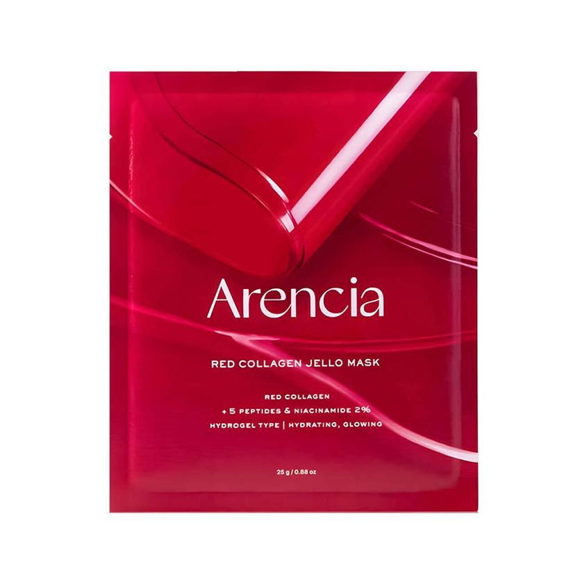 ARENCIA | Маска для лица `ARENCIA` RED COLLAGEN гидрогелевая с коллагеном, пептидами и ниацинамидом 25 г