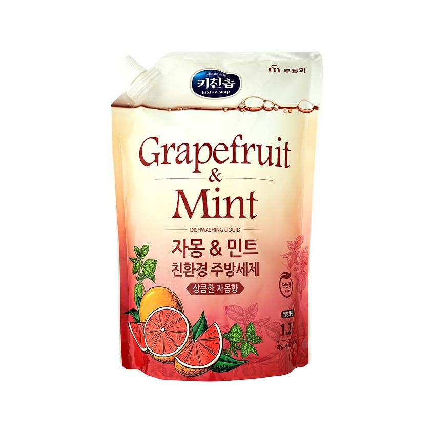 Средство для мытья посуды `MUKUNGHWA` Grapefruit & Mint дой-пак 1,2 л