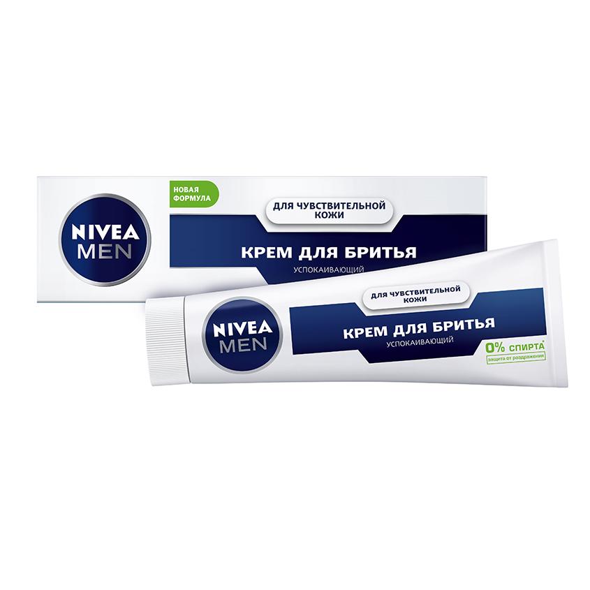 Крем для бритья `NIVEA` `MEN` ДЛЯ ЧУВСТВИТЕЛЬНОЙ КОЖИ Успокаивающий 100 мл