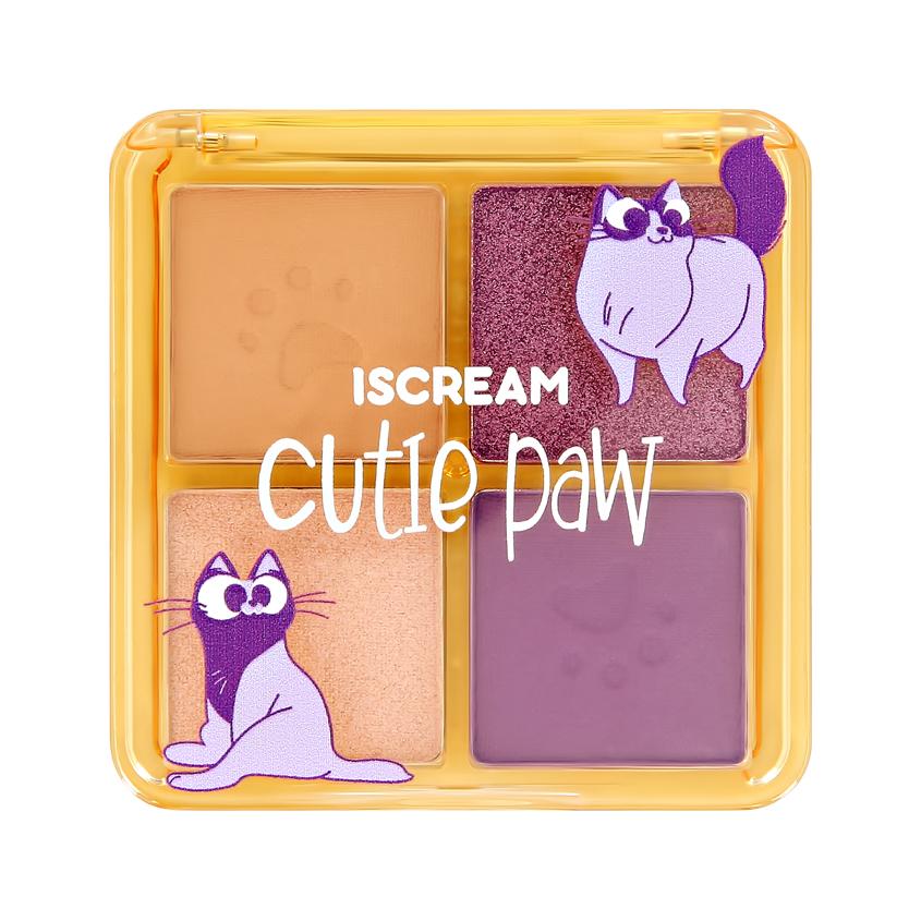 Палетка теней для век `ISCREAM` CUTIE PAW тон 01-04