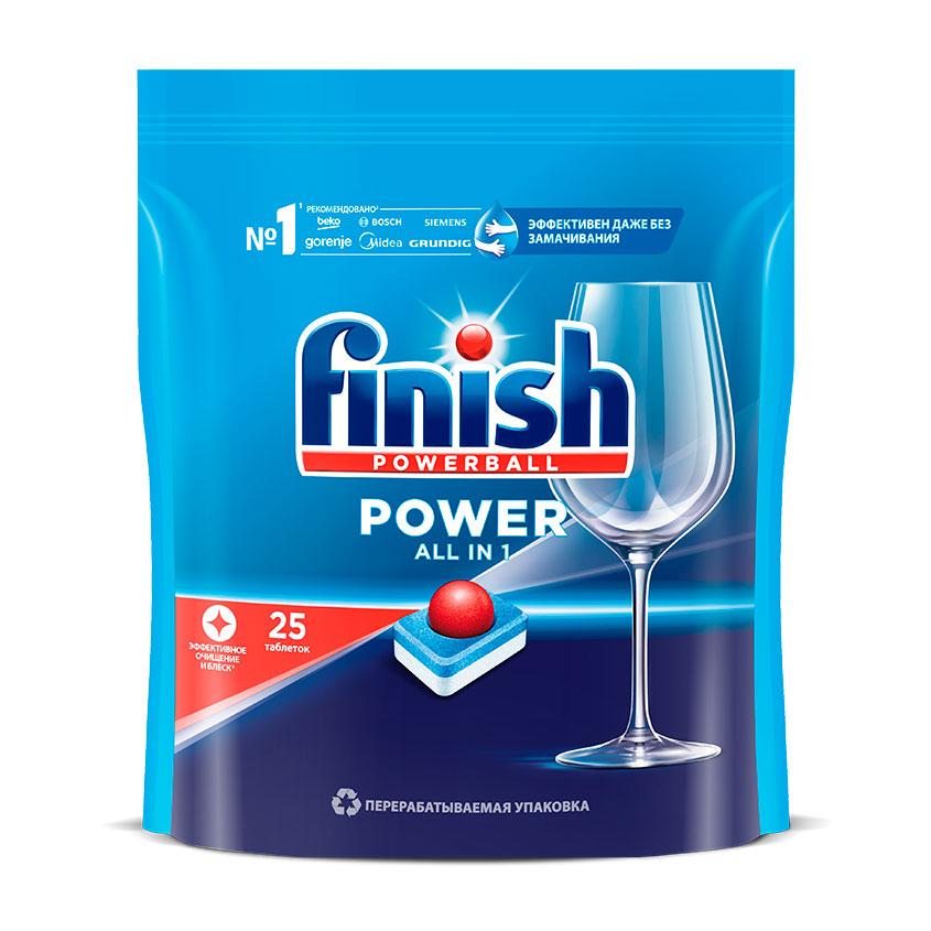 Таблетки для посудомоечных машин `FINISH` ALL IN 1 MAX 25 шт