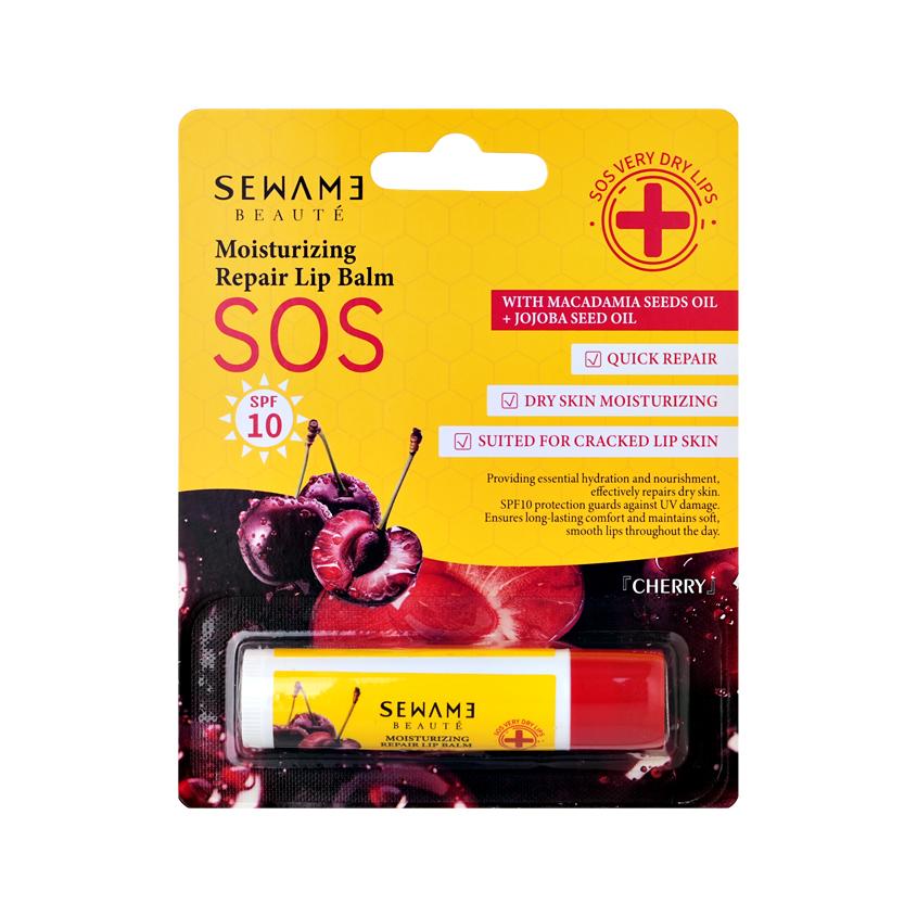 Бальзам для губ `SEWAME` SOS увлажняющий (вишня) 4,8 г