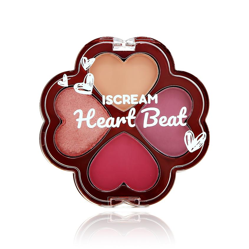 Палетка теней для век `ISCREAM` HEART BEAT тон 3