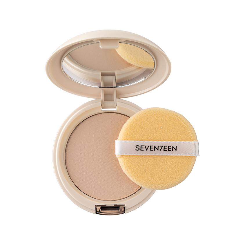 SEVENTEEN | Пудра для лица `SEVENTEEN` NATURAL SILKY COMPACT POWDER компактная шелковая тон 02 Натуральный
