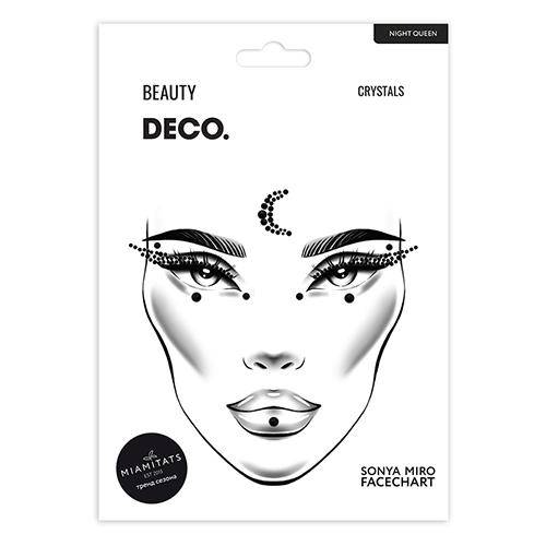 Кристаллы для лица и тела `DECO.` FACE CRYSTALS by Miami tattoos (Night queen)