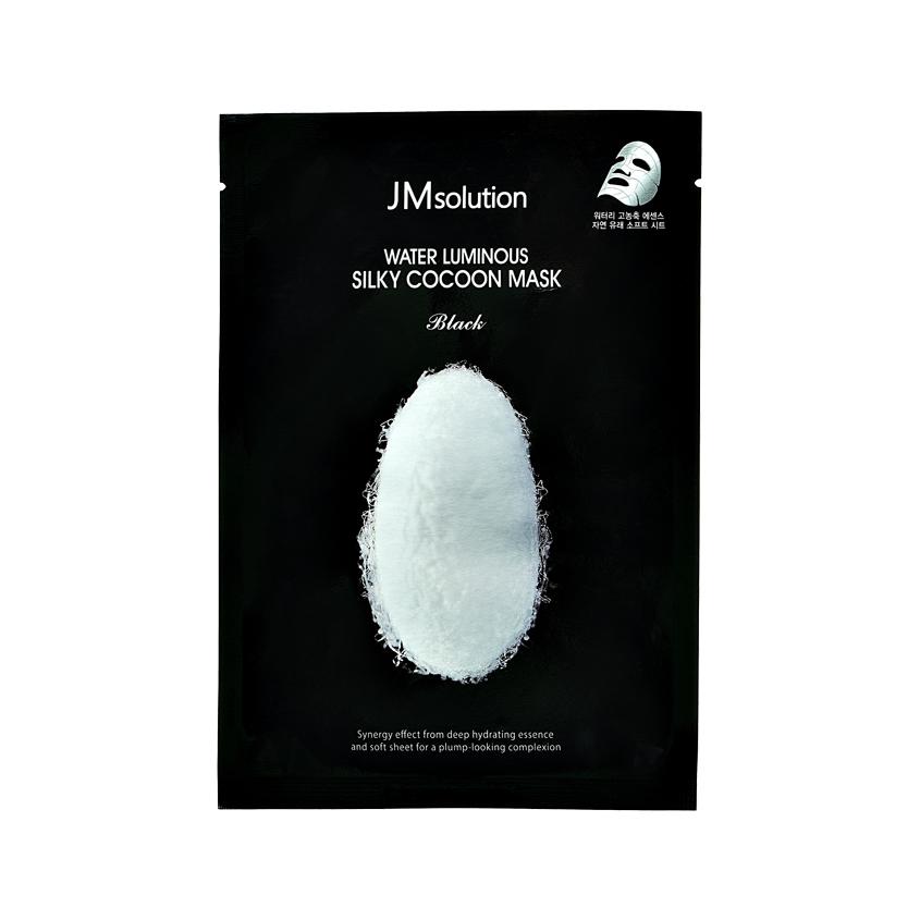 JMSOLUTION | Маска для лица `JMSOLUTION` BLACK с экстрактом кокона тутового шелкопряда  (выравнивающая тон кожи) 35 мл