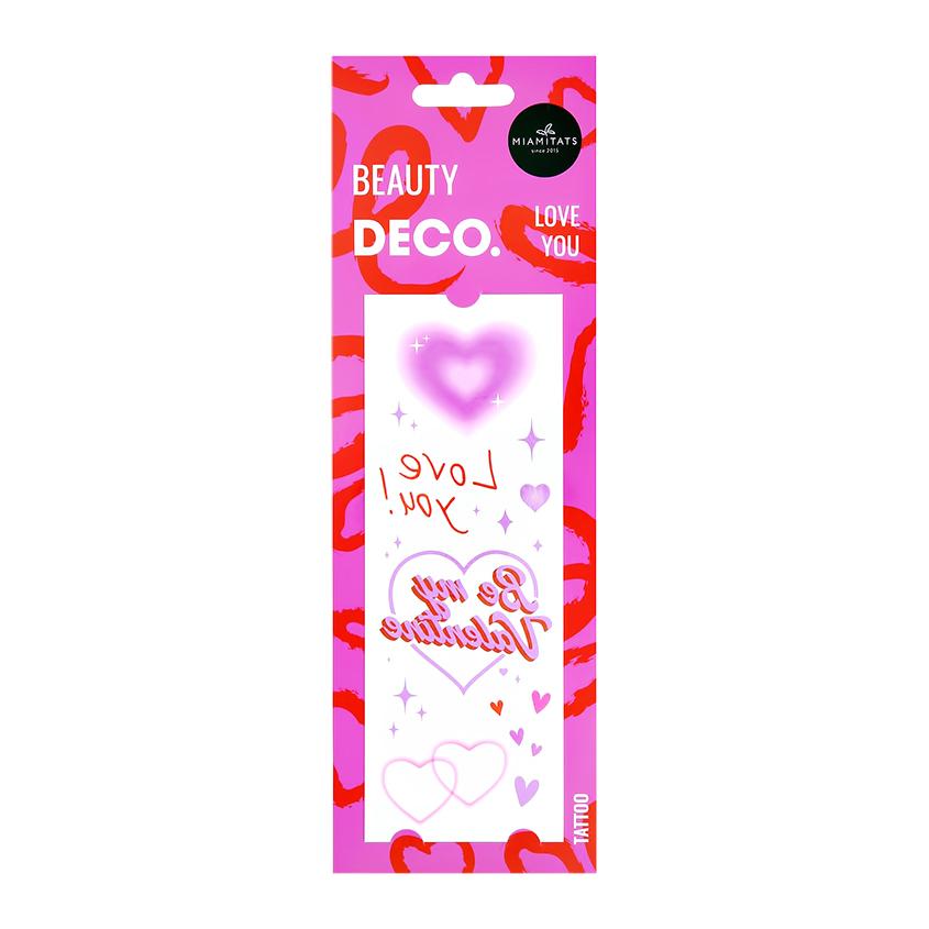 Набор переводных татуировок для тела `DECO.` LOVE by Miami tattoos (love you)