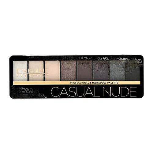 Палетка теней для век `EVELINE` EYESHADOW PROFESSIONAL PALETTE тон 04 (casual nude)