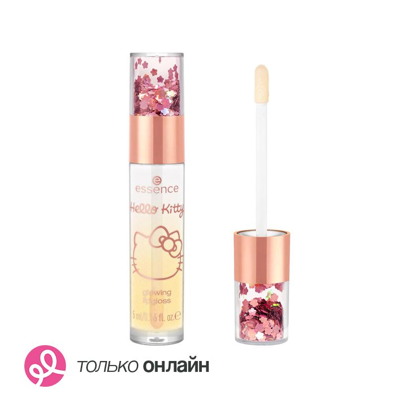 Блеск для губ `ESSENCE` HELLO KITTY glowing lipgloss тон 02