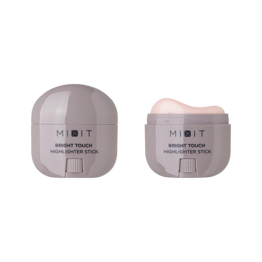 Хайлайтер для лица `MIXIT` BRIGHT TOUCH в стике с рельефной текстурой тон 01 Pearl